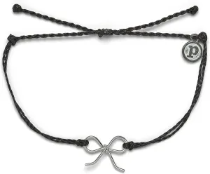 Pura Vida Silver or Rose Gold-Plated Bow Charm Bracelet - 100% Waterproof, Adjustable Band, Brand Charm