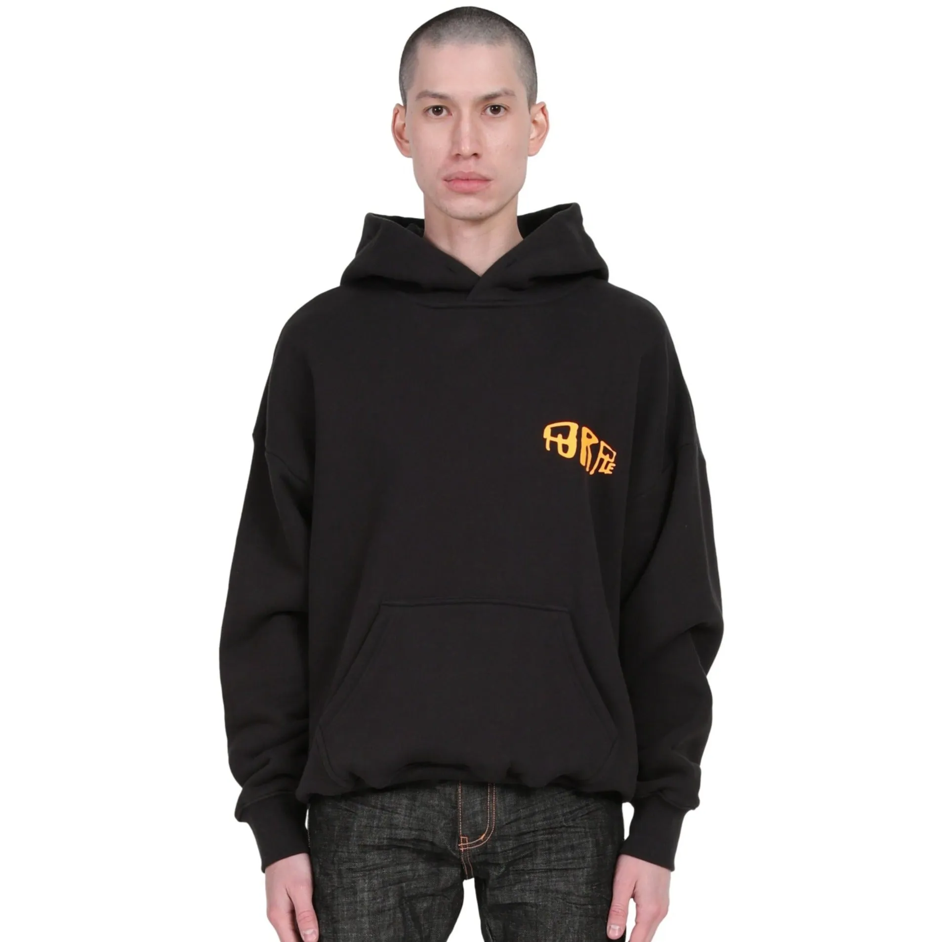 Purple Brand Heavy Dry Fleece Pullover Hoody Black Beauty/Orange