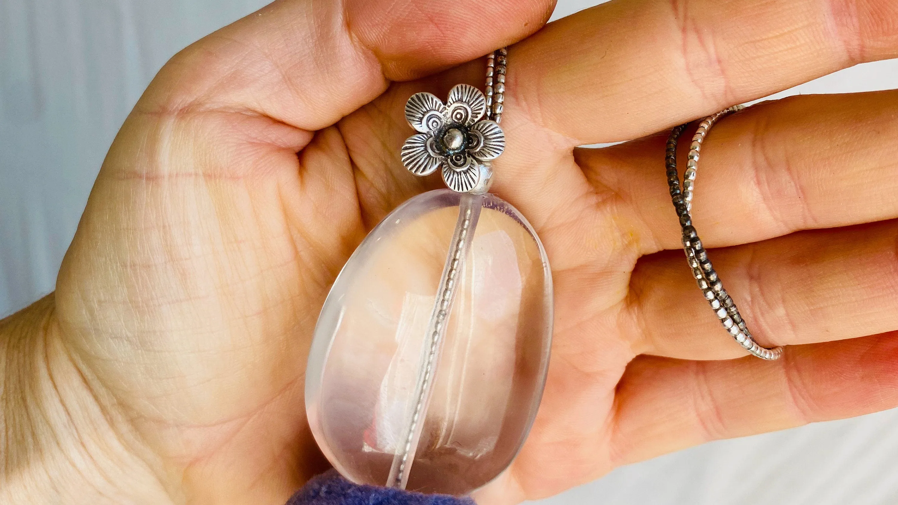 Quartz & Silver Pendant Necklace. Atelier Aadya. Sterling Silver. 1268.