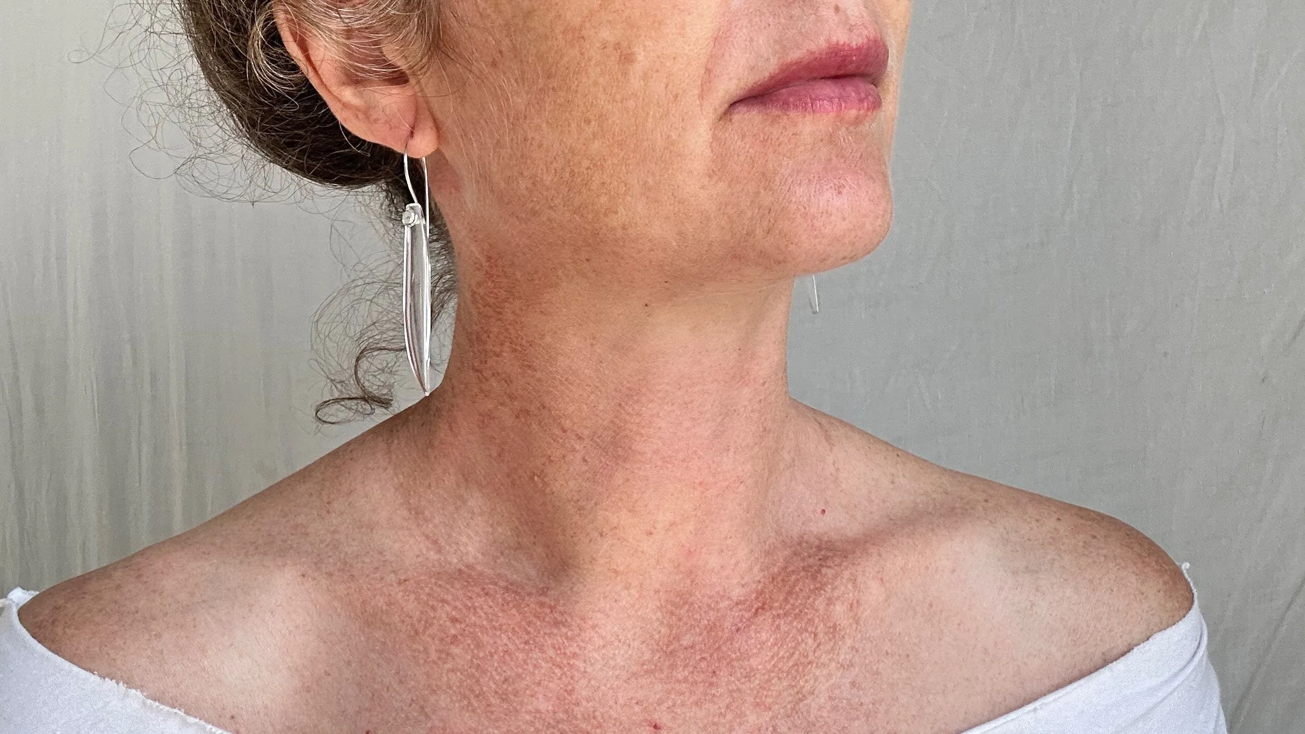 Quartz Crystal Earrings. Sterling Silver. 2067