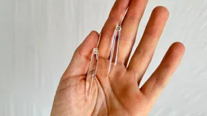 Quartz Crystal Earrings. Sterling Silver. 2067