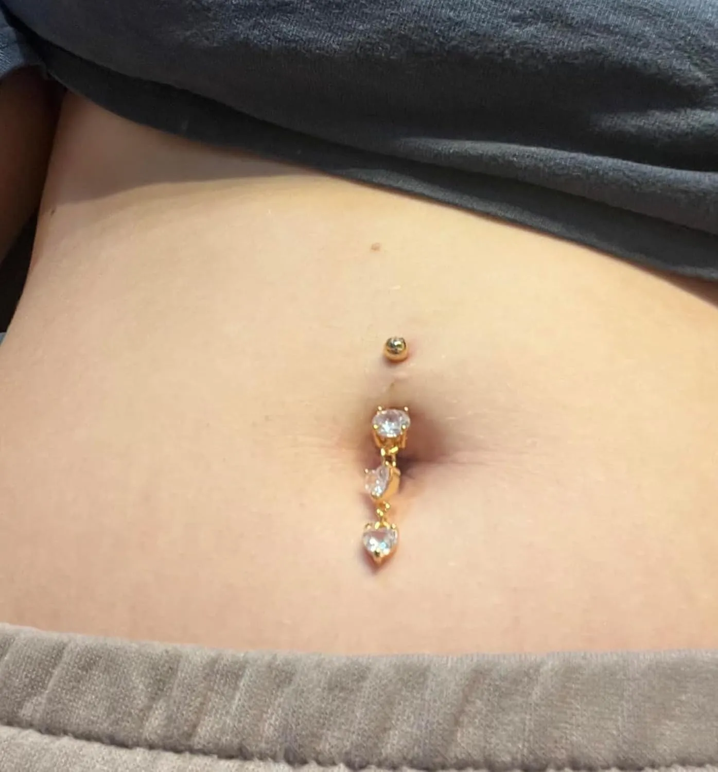 QWALIT Belly Button Rings 14G Surgical Steel Belly Rings CZ Opal Navel Piercing Jewelry for Women Girls 3/8" 10mm Silver Rose Gold