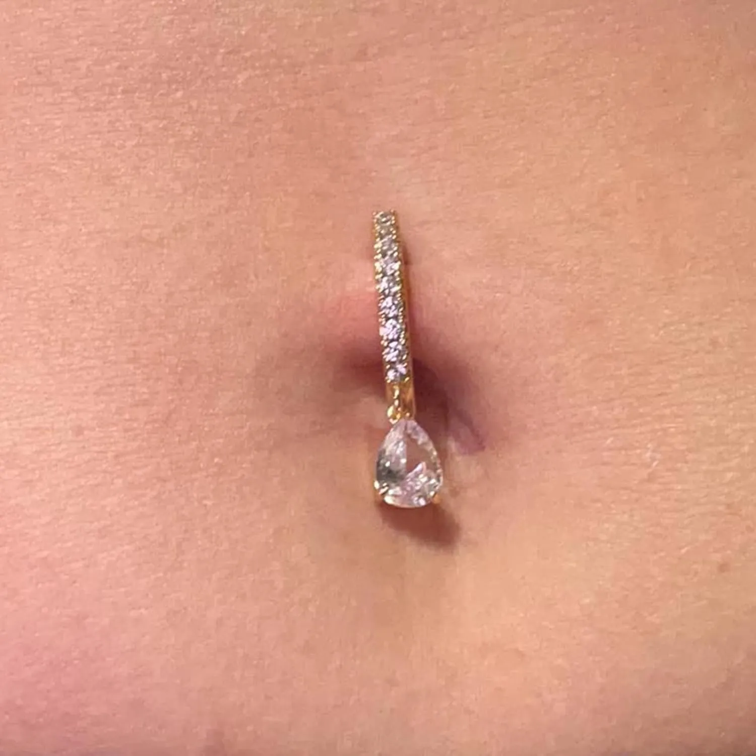QWALIT Belly Button Rings 14G Surgical Steel Belly Rings CZ Opal Navel Piercing Jewelry for Women Girls 3/8" 10mm Silver Rose Gold