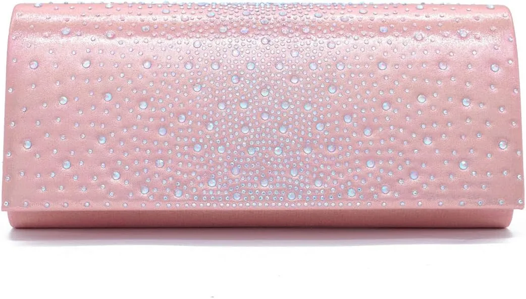 Rhinestone Evening Bag for Women Sparkling Crystal Handbag Envelope Flap Clutch Bridal Wedding Purse