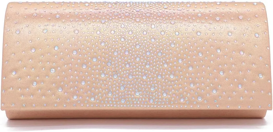 Rhinestone Evening Bag for Women Sparkling Crystal Handbag Envelope Flap Clutch Bridal Wedding Purse