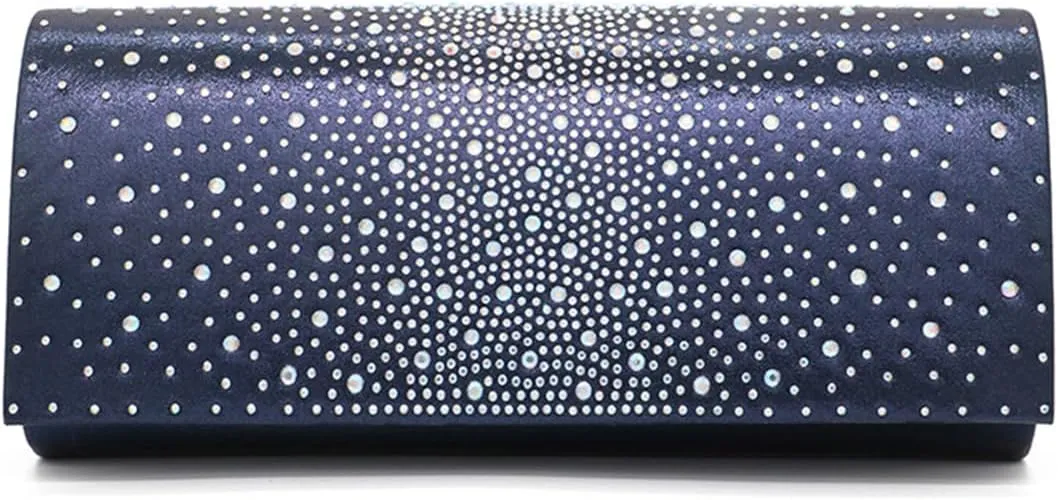Rhinestone Evening Bag for Women Sparkling Crystal Handbag Envelope Flap Clutch Bridal Wedding Purse
