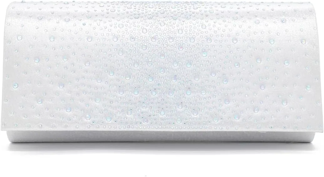 Rhinestone Evening Bag for Women Sparkling Crystal Handbag Envelope Flap Clutch Bridal Wedding Purse