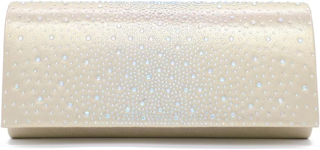 Rhinestone Evening Bag for Women Sparkling Crystal Handbag Envelope Flap Clutch Bridal Wedding Purse