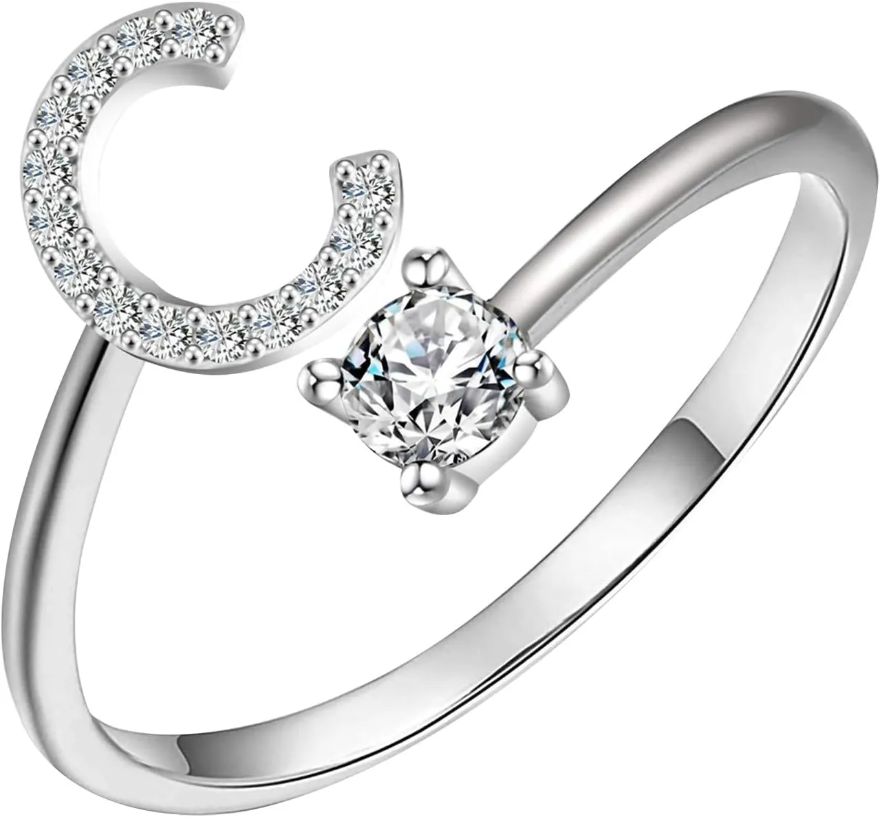 Rings for Teen Girls Set Heart Shaped White Opal Engagement Promise Band Ring Valentines Jewelry Gifts