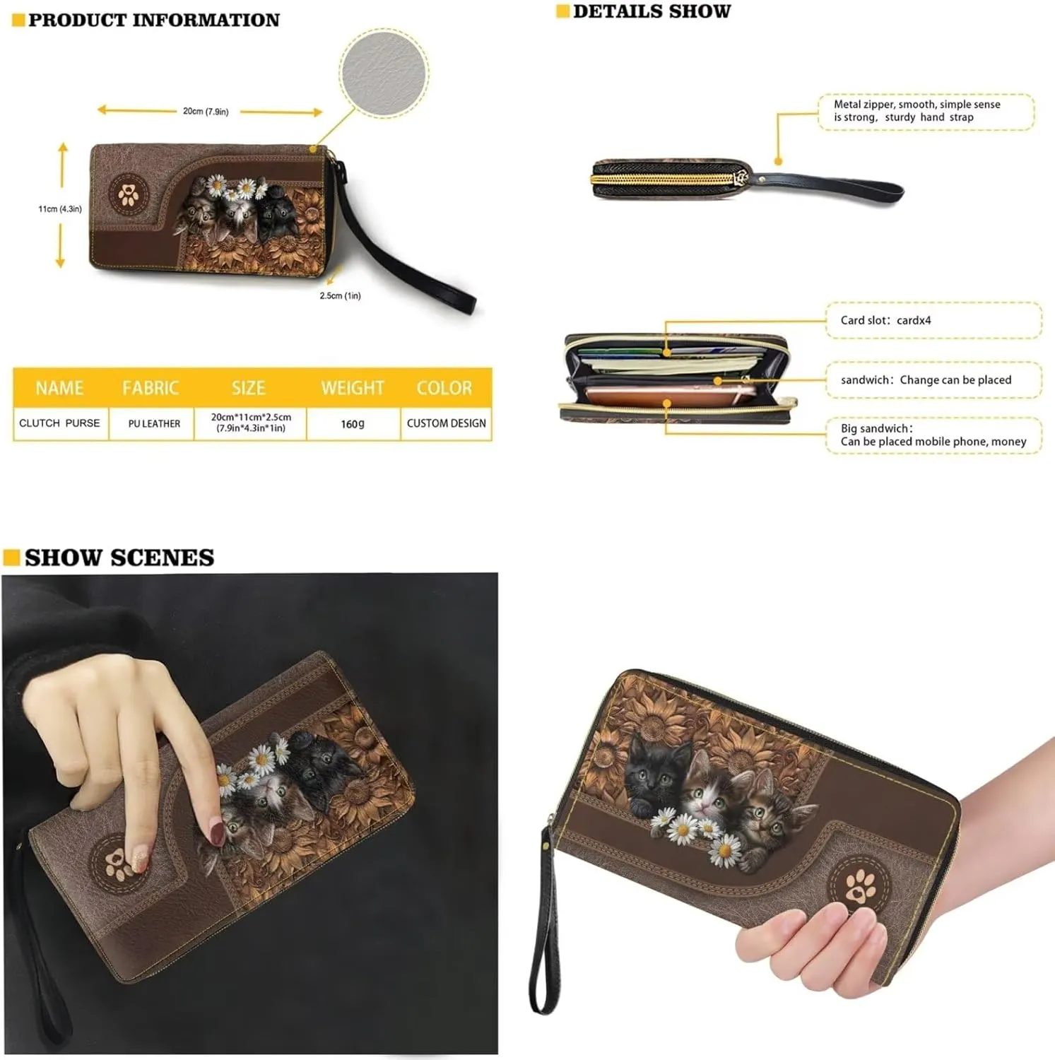 Rnyleeg Personalized Leather Crossbody Bag for Women Custom Name Shoulder Bag with Matching Customized Wallet 2 Pcs