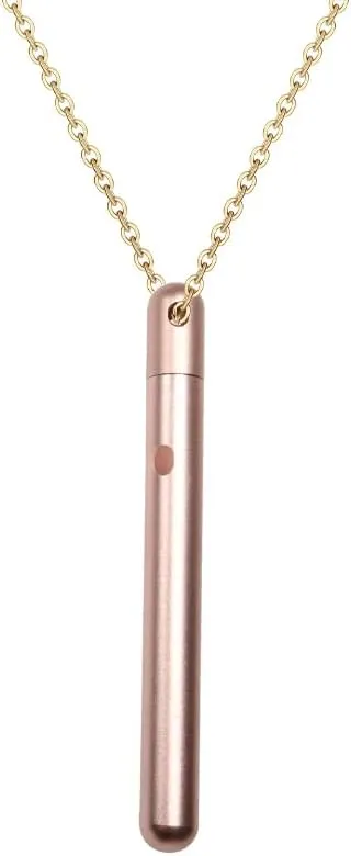 Rose Gold Long Initial Necklaces for Women,Sexy Personalized Bar Y-Necklaces, Rechargeable 2-In-1 Necklace Gifts for Wife