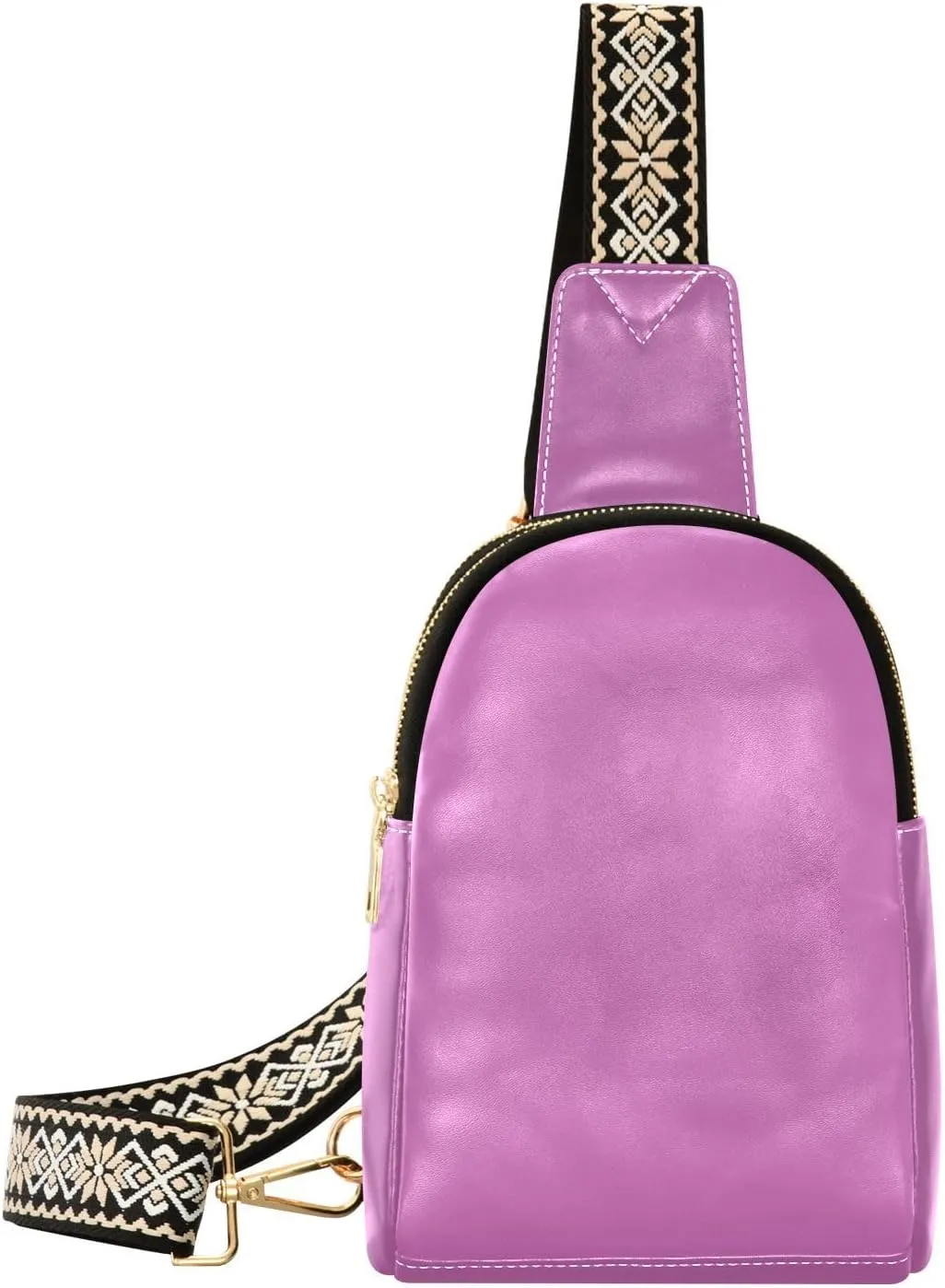 Rose Red Sling Bag for Women Men Fanny Packs Small Crossbody Bags for Women Leather Belt Bag Crossbody Purse Waterproof Chest Bag for Sport Travel Running Hiking
