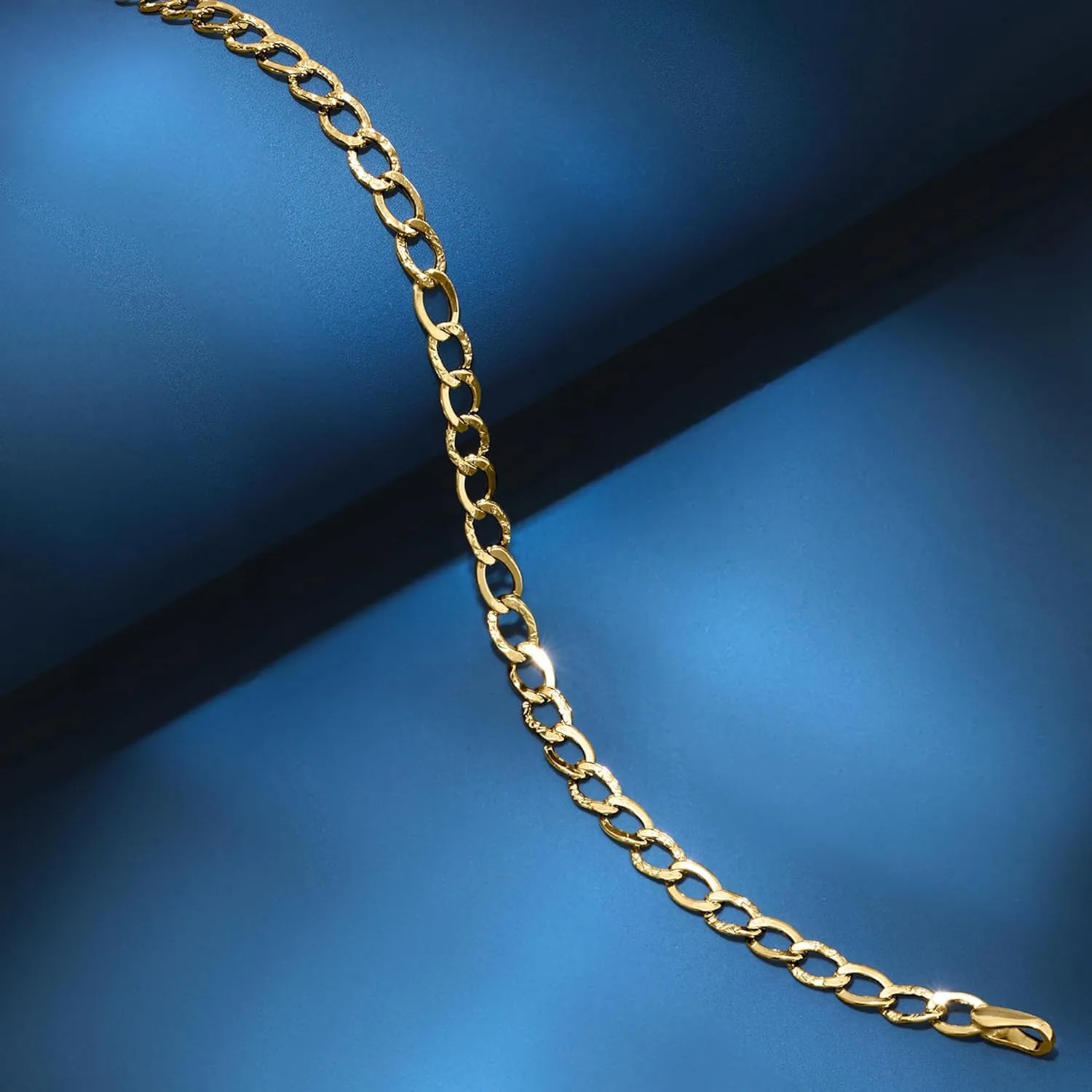 RS Pure by Ross-Simons Italian 3mm 14kt Yellow Gold Curb-Link Bracelet