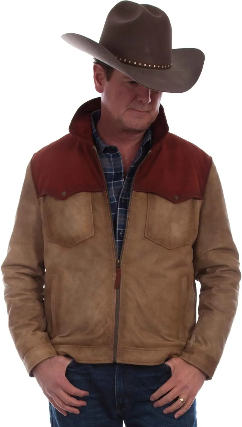 Scully Men's Burnished Suede Color Block Jacket - 2026-82