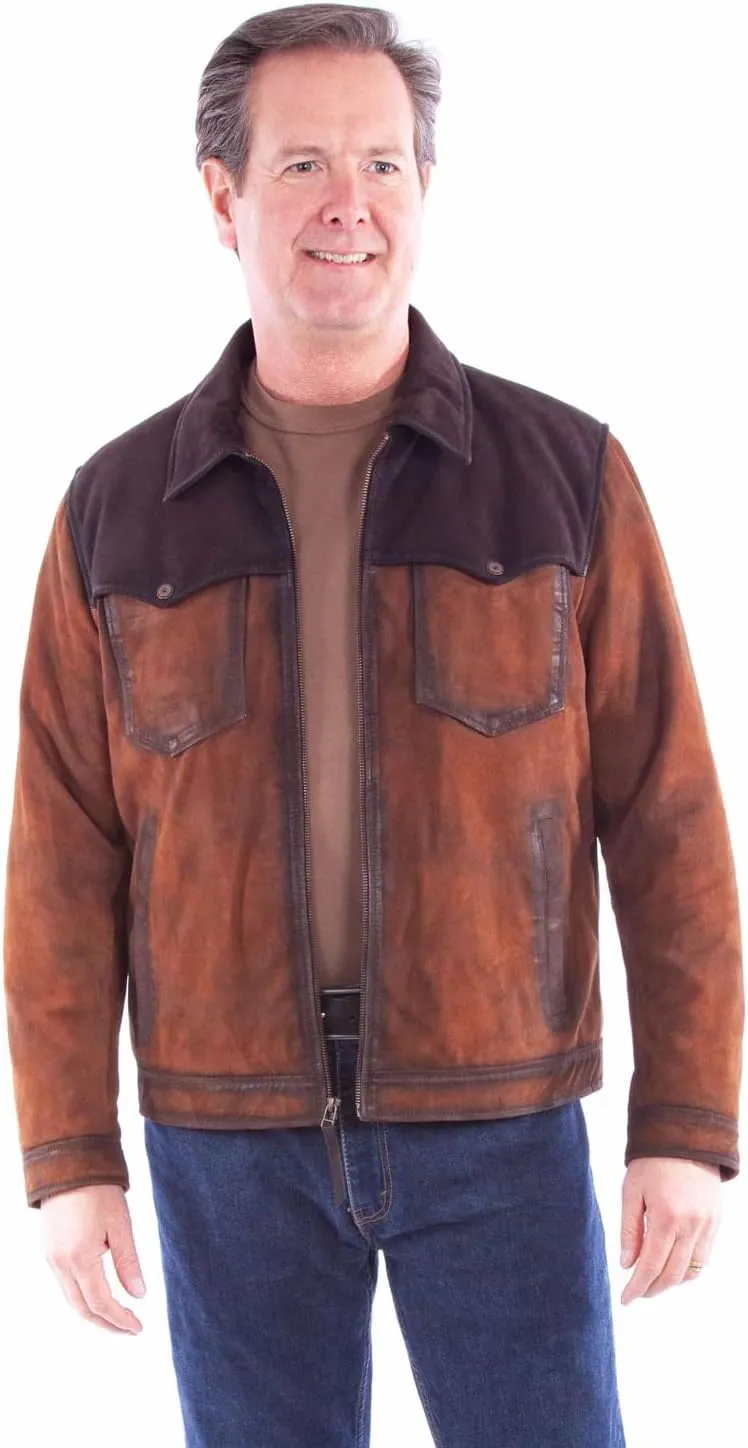 Scully Men's Burnished Suede Color Block Jacket - 2026-82