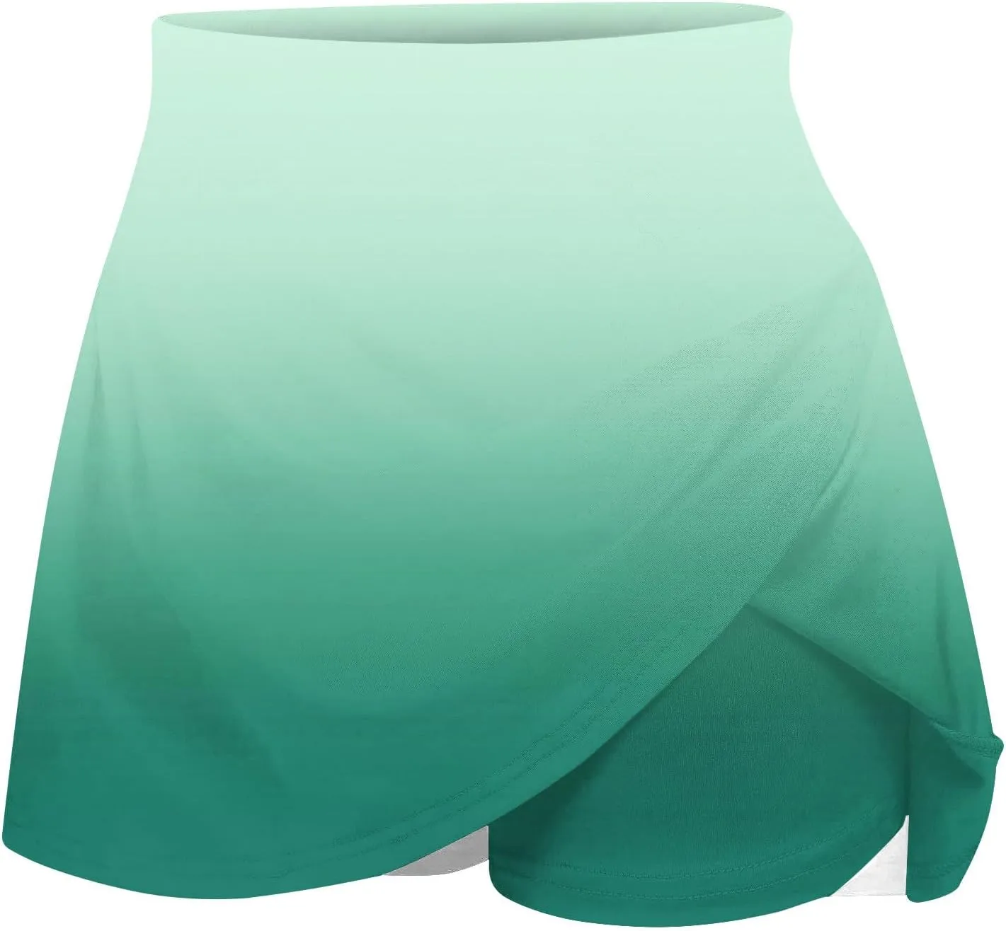 Skirts for Women Trendy Gradient Workout Sports Skirt Tummy Control Skirt Elastic High Waisted Casual Mini Skirt