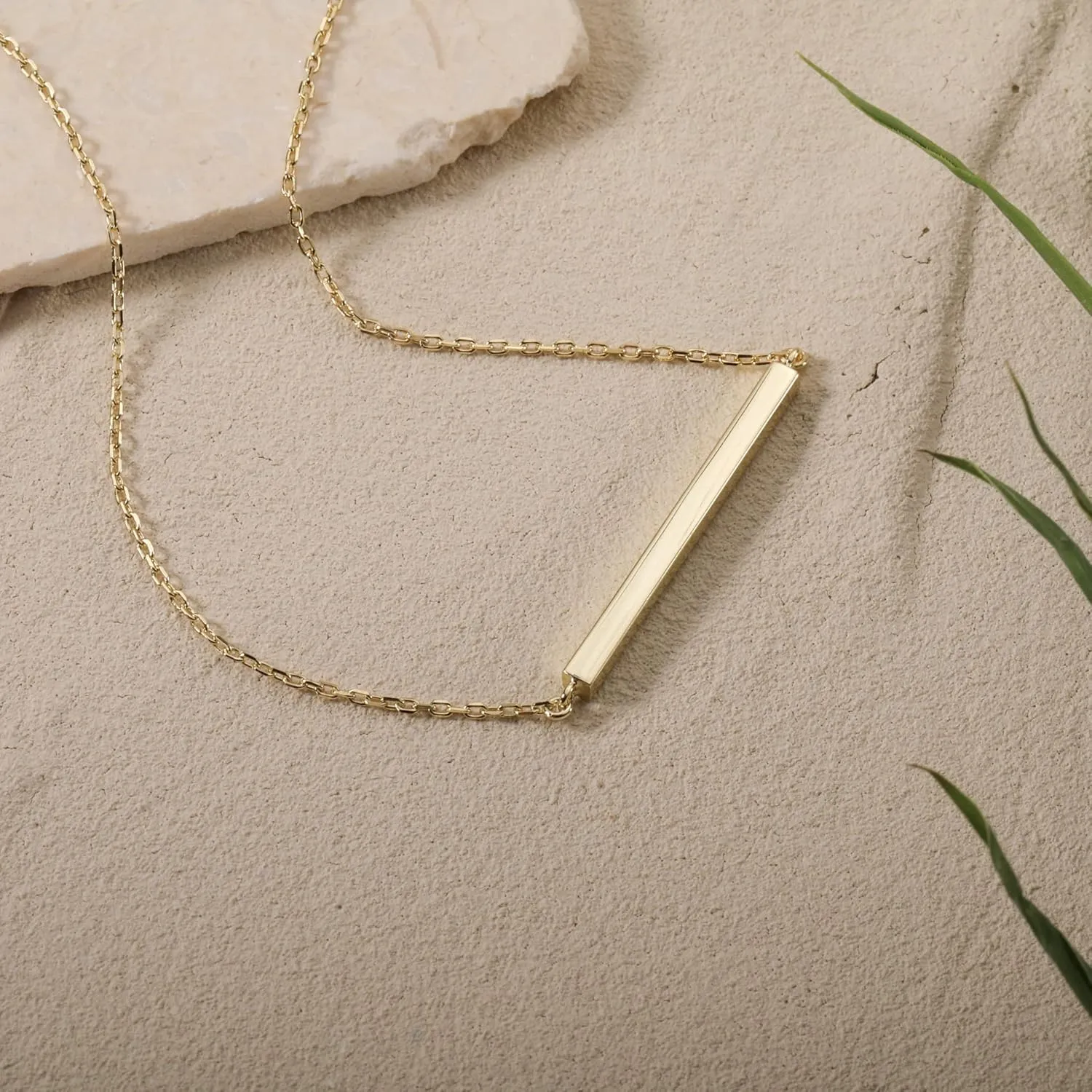 S.Leaf Gold Choker Necklace for Women Sterling Silver Dainty Gold Plated Bar Necklace Best Friend Birthday Gifts for Women Trendy Sister Mom Wife Womens Her Friend Party