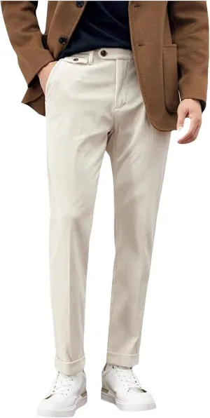 Slim Fit Slacks for Men Dress Pants Casual Business Trousers Lightweight Bottoms Workwear Office