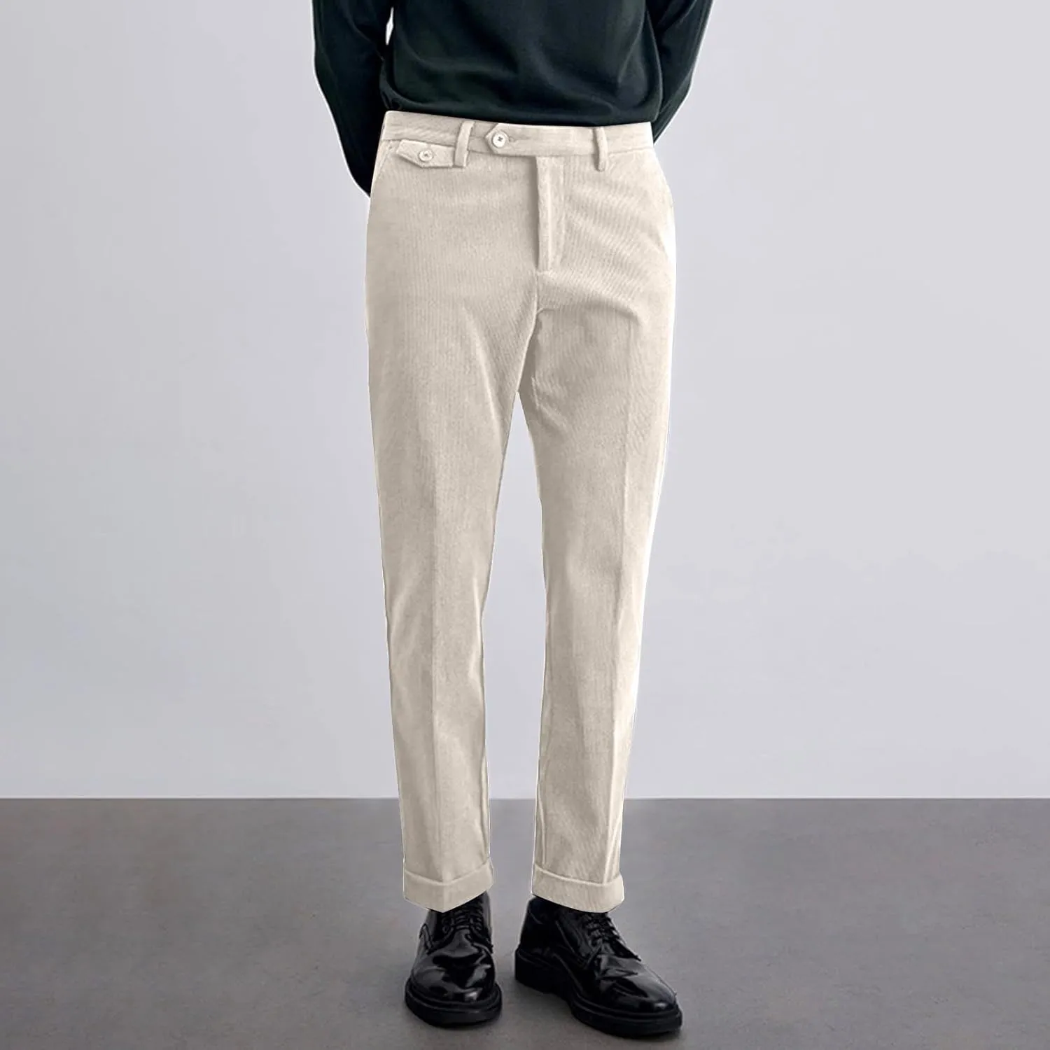 Slim Fit Slacks for Men Dress Pants Casual Business Trousers Lightweight Bottoms Workwear Office