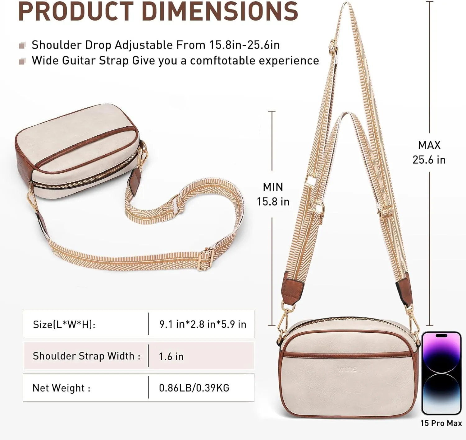 Sling Bag Crossbody Bags for Women: Leather Small Sling Backpack with 3 Pocket Fanny Packs Chest Bag for Dating Travel
