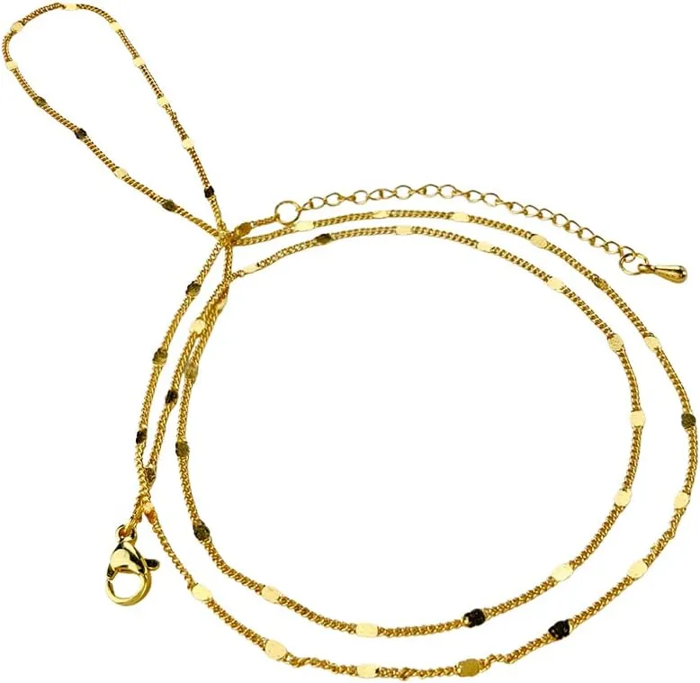 Sparkly Gold Color Curb Chain Hand Bracelet Adjustable Ring Wrist Hand Chains Slave Bracelets Layering Jewelry Women