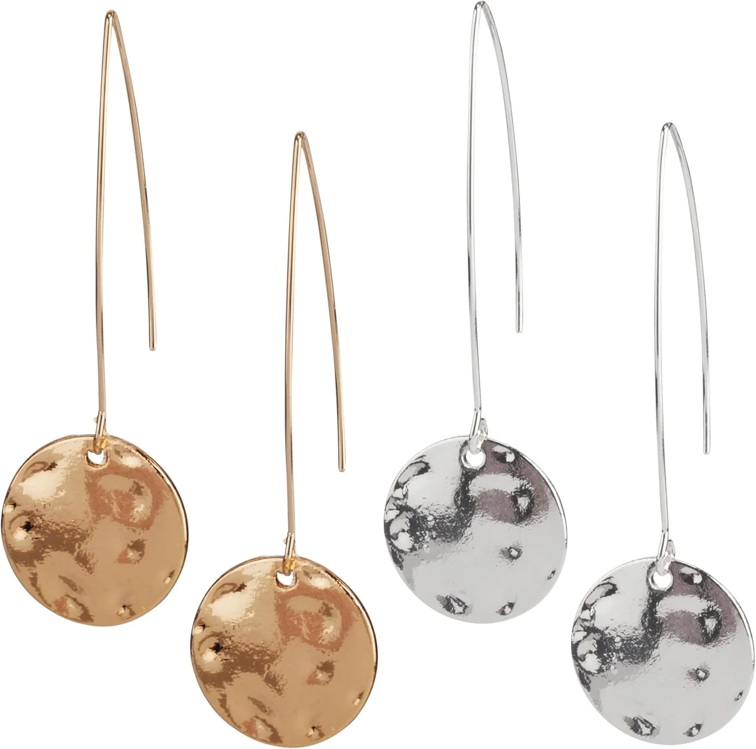 SPUNKYsoul 3 or 4 Disc Earring in Gold and Silver for Women