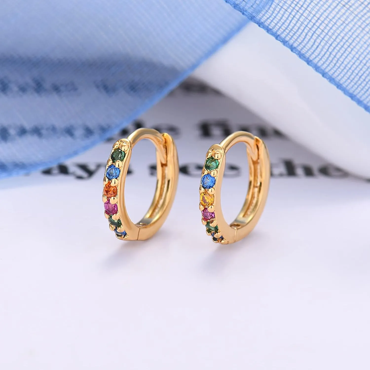 Stick On Earrings For Little Girls Hypoallergenic Turquoise Earrings Girls Mini Small Earrings Gold Hoop Earrings