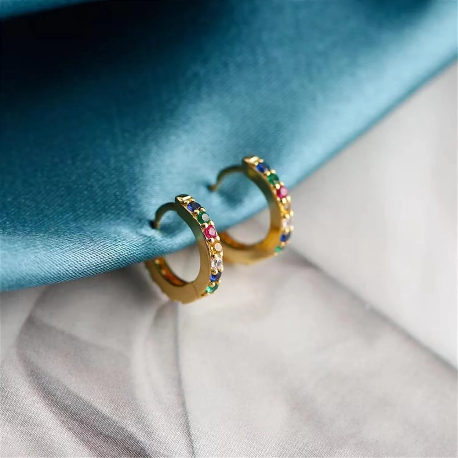 Stick On Earrings For Little Girls Hypoallergenic Turquoise Earrings Girls Mini Small Earrings Gold Hoop Earrings