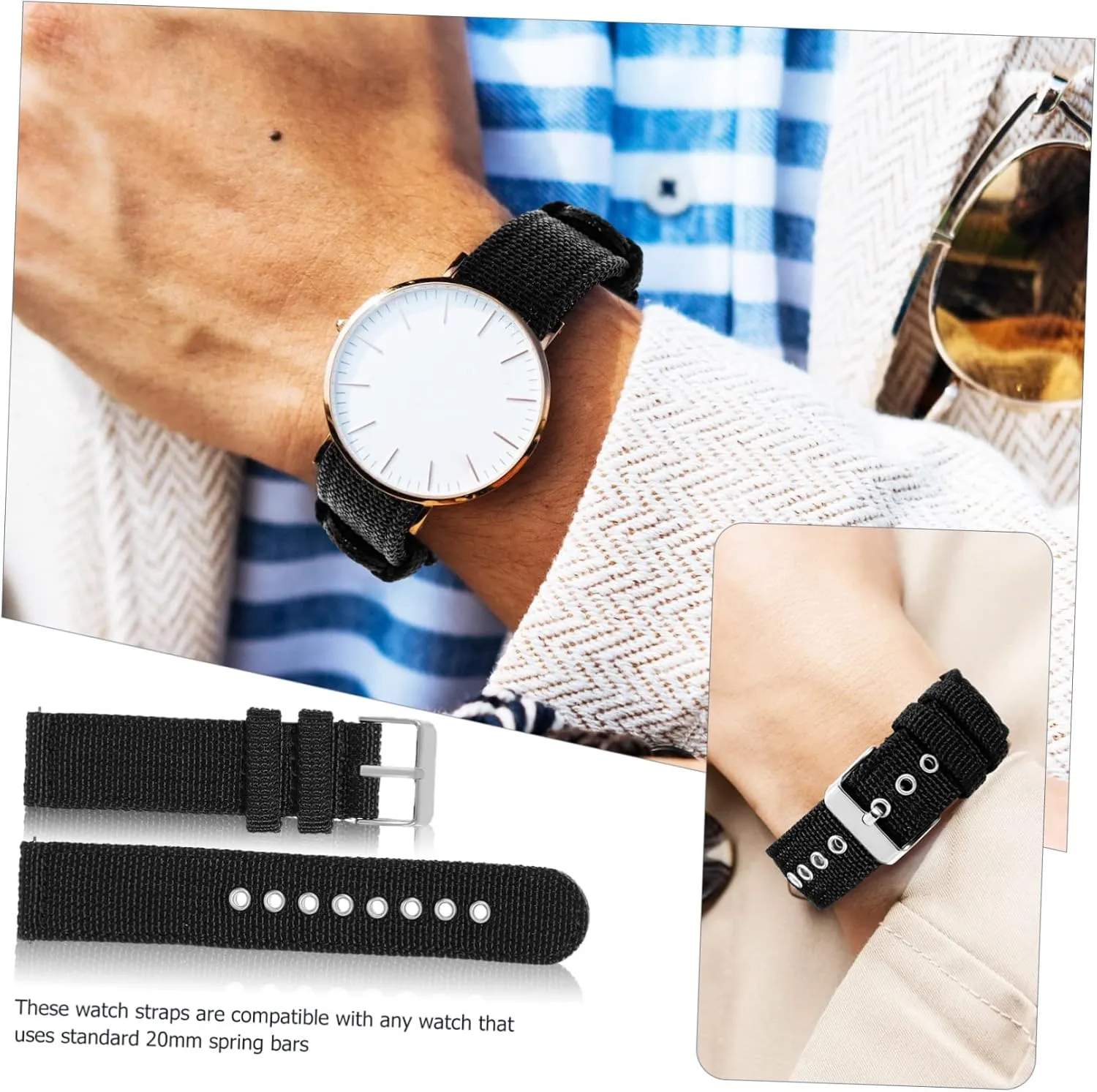Strap Watch Band Replacement Bands for Women Wristlet for Women Wristbands for Men Mens Men Band mm