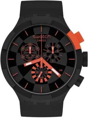 Swatch CHECKPOINT RED Unisex Watch (Model: SB02B402)