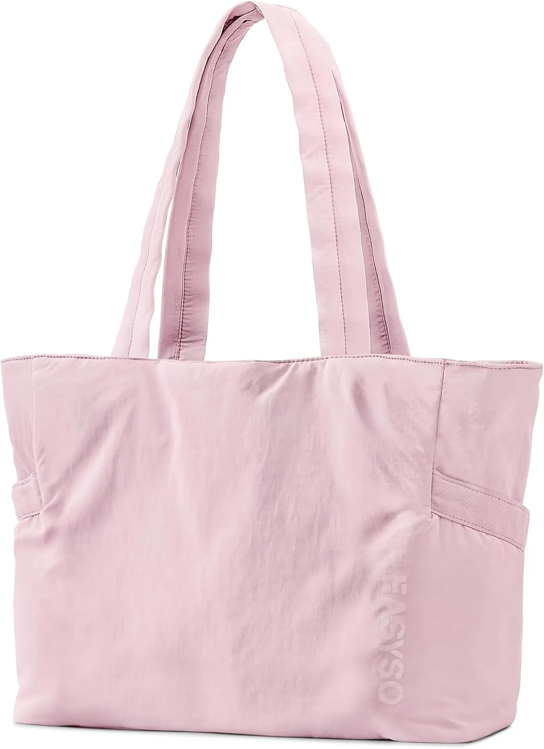 Tote Bag for Women,Puffer Travel Tote Bags with Zipper, Quilted Handbag with Compartments for Travel Work Sport, Pink