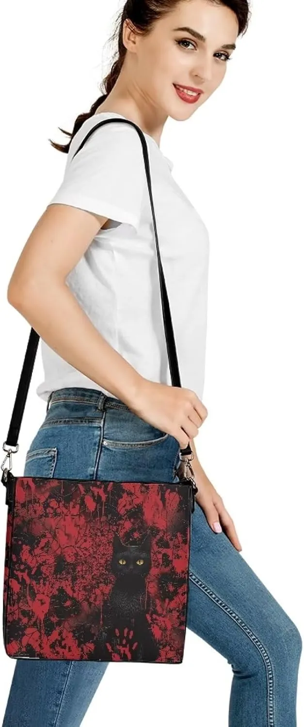 Travel Tote Bags for Women Ladies PU Leather Shoulder Handbags with Pockets Hobo Bucket Bags Crossbody Purse