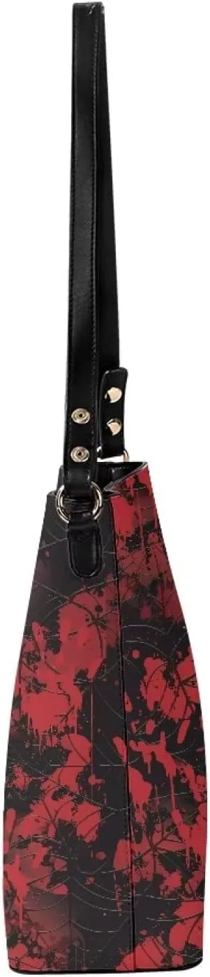 Travel Tote Bags for Women Ladies PU Leather Shoulder Handbags with Pockets Hobo Bucket Bags Crossbody Purse