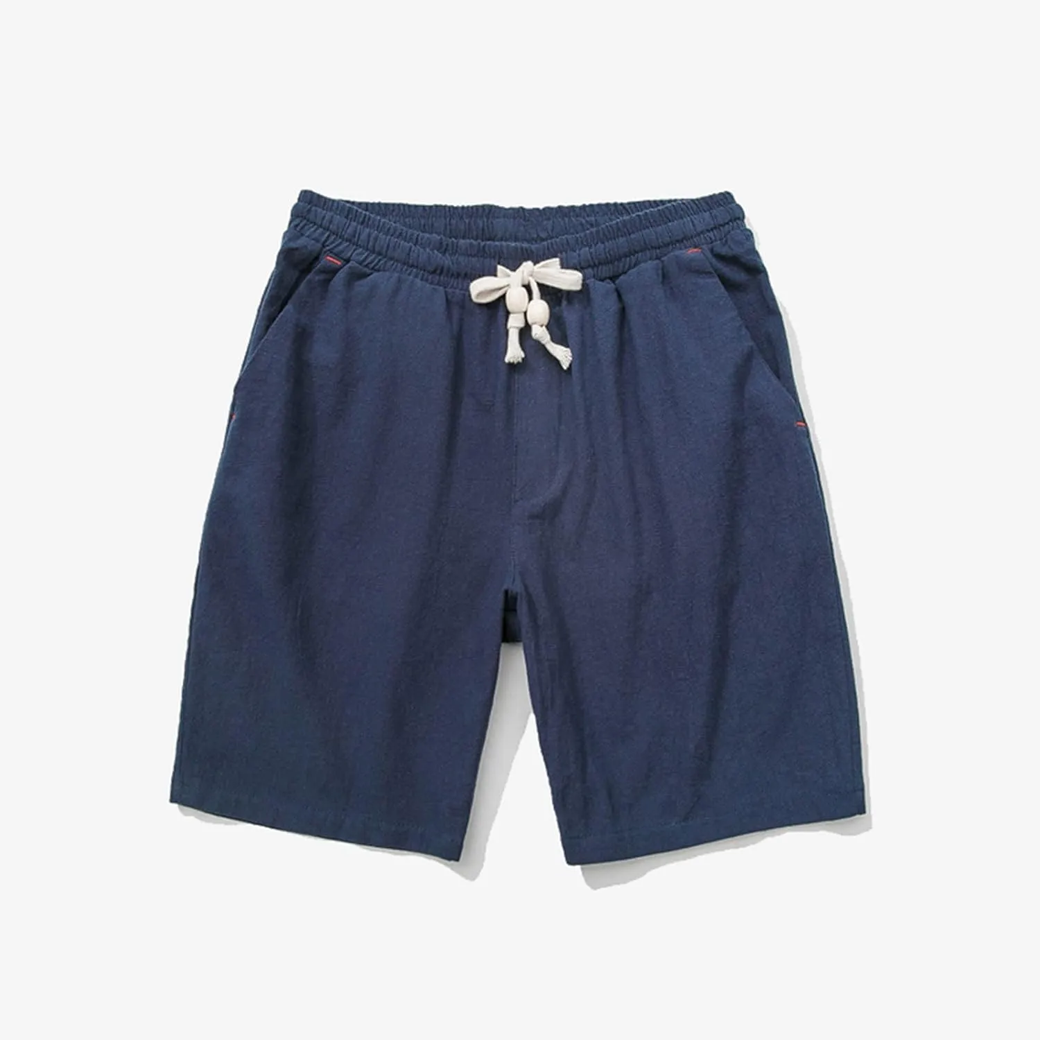 tuduoms 7'' Linen Casual Shorts Men's Fashion Slim Fit Short Elastic Summer Beach Shorts Pockets Gym Running Athletic Shorts