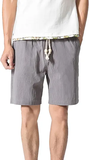tuduoms Linen Athletic 7'' Shorts for Men Summer Casual Lightweight Board Shorts Fashion Slim-Fit Gym Workout Running Shorts