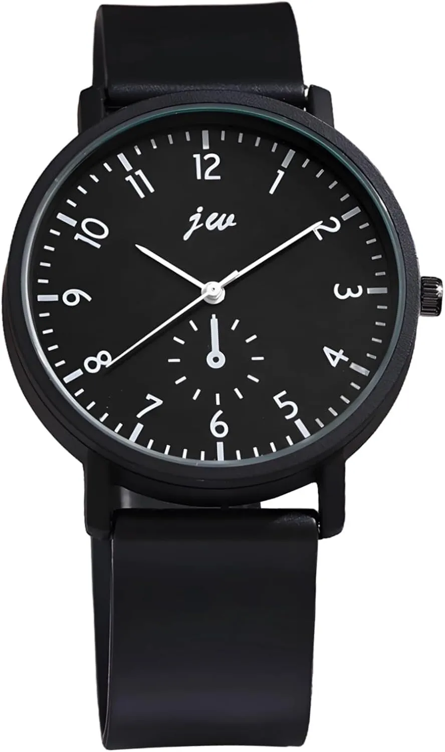 Unisex Korean-Inspired Student Watches, Minimalist Quartz Timepieces for Women and Men, Black Dial, Pu Leather Strap, Alloy Case, Ins-Style Dress Watch
