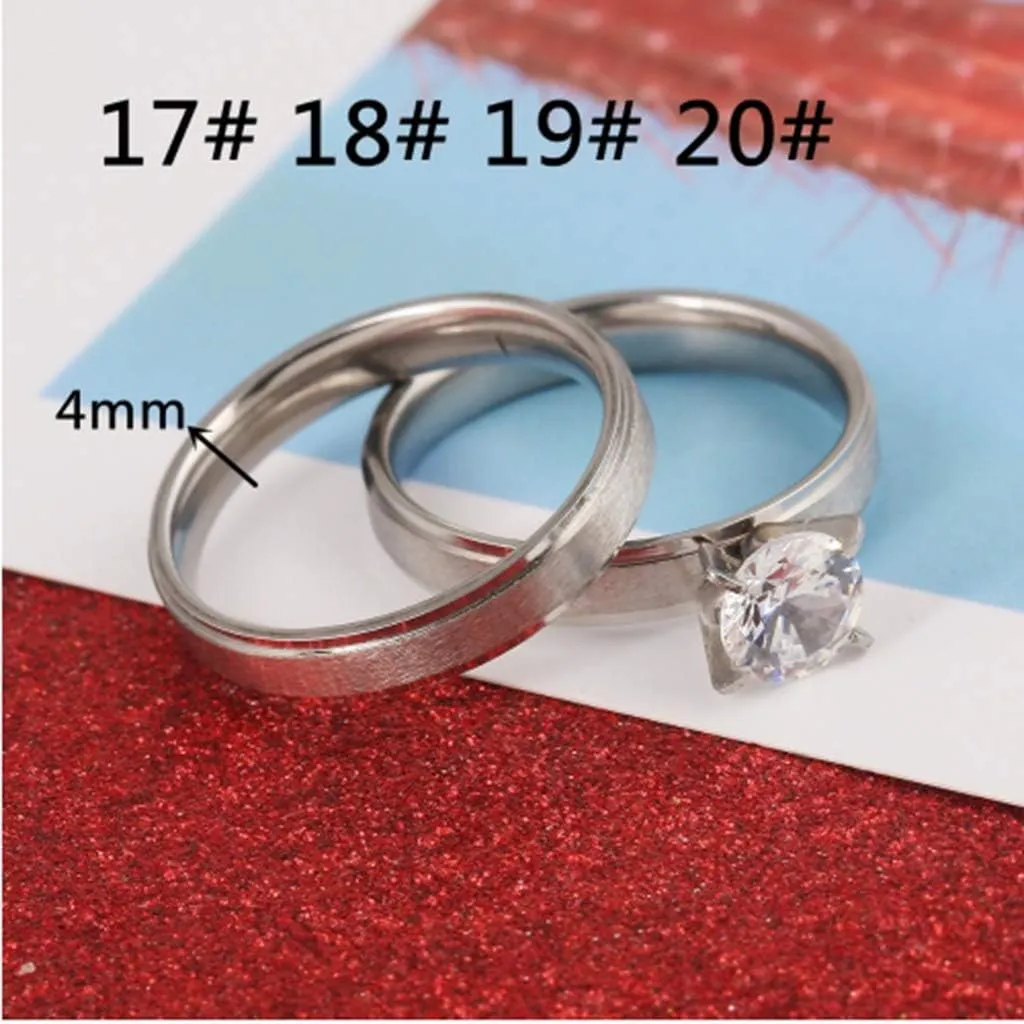 Vintage Wedding Rings for Couple Solid Lover's Engagement Ring Jewelry