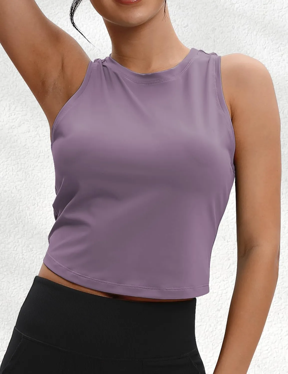 VOOVEEYA Ruched Workout Tops for Women Open Back - Going Out Crop Tops Backless Yoga Tops Tie Back
