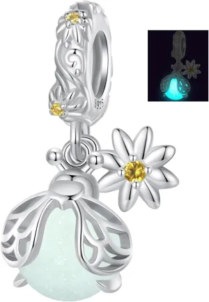 VOROCO Butterfly Dragonfly Cat Charm for Bracelet Cute Animal Collection Bead & Charm for Women Girls 925 Sterling Silver Pendant & Dangle Charm Jewelry for Bracelet and Necklace