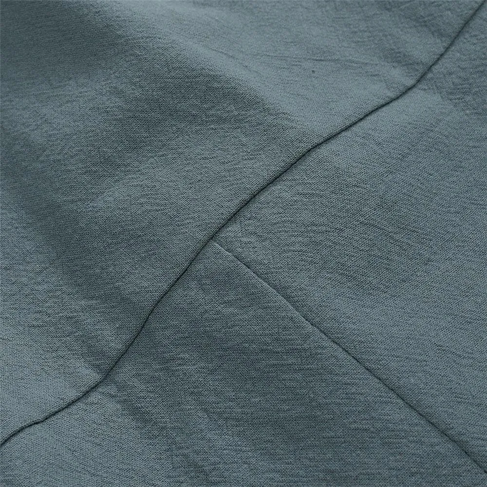 Wankang Mens Cotton Linen Shorts Summer Casual Elastic Waist Drawstring Vacation Beach Shorts Slim Fit Hawaii Shorts for Men