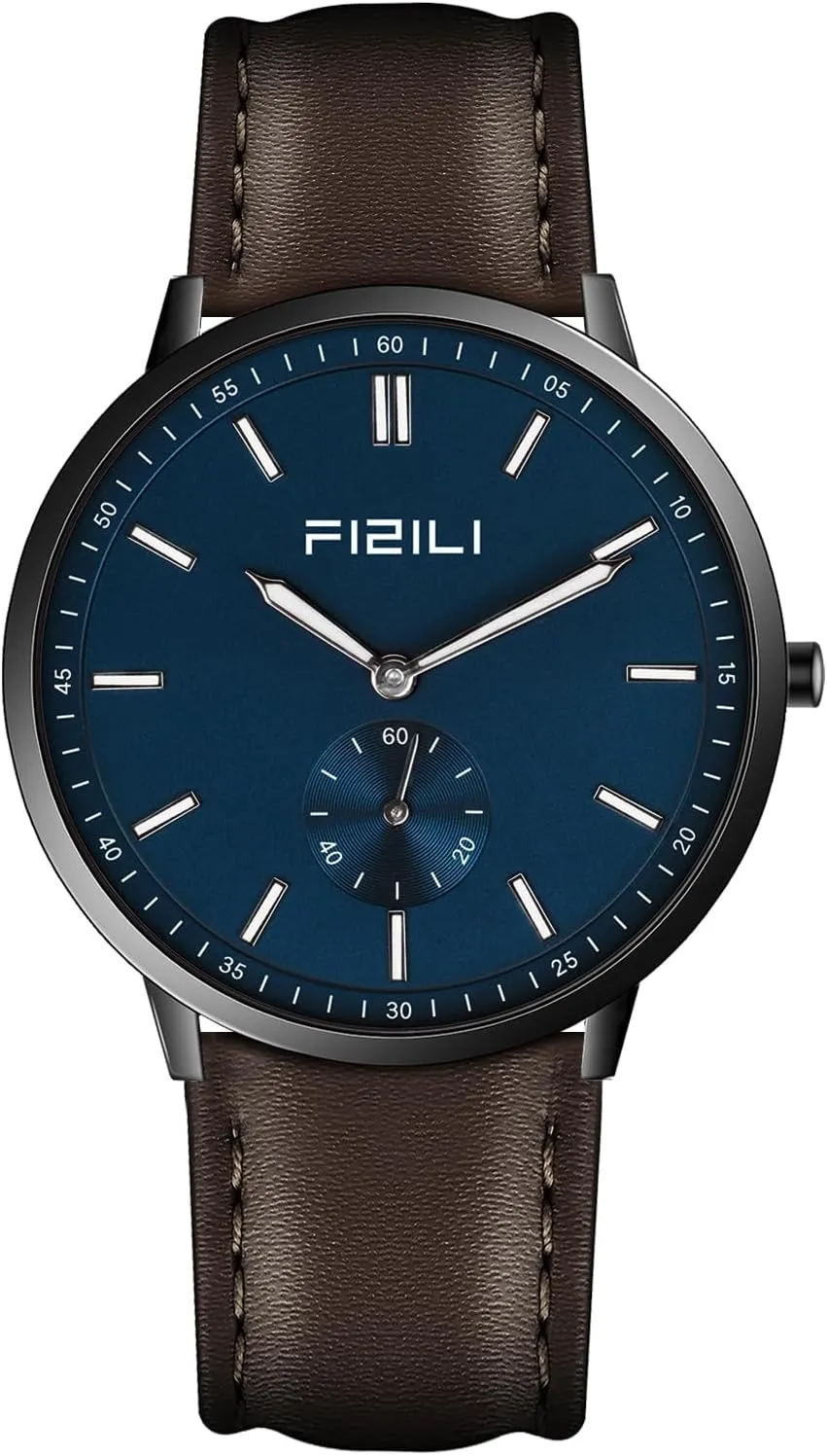 Watch Mens Watches Fashion Minimalist Ultra-Thin Watches for Men Waterproof Luminescent Hands Leather Strap