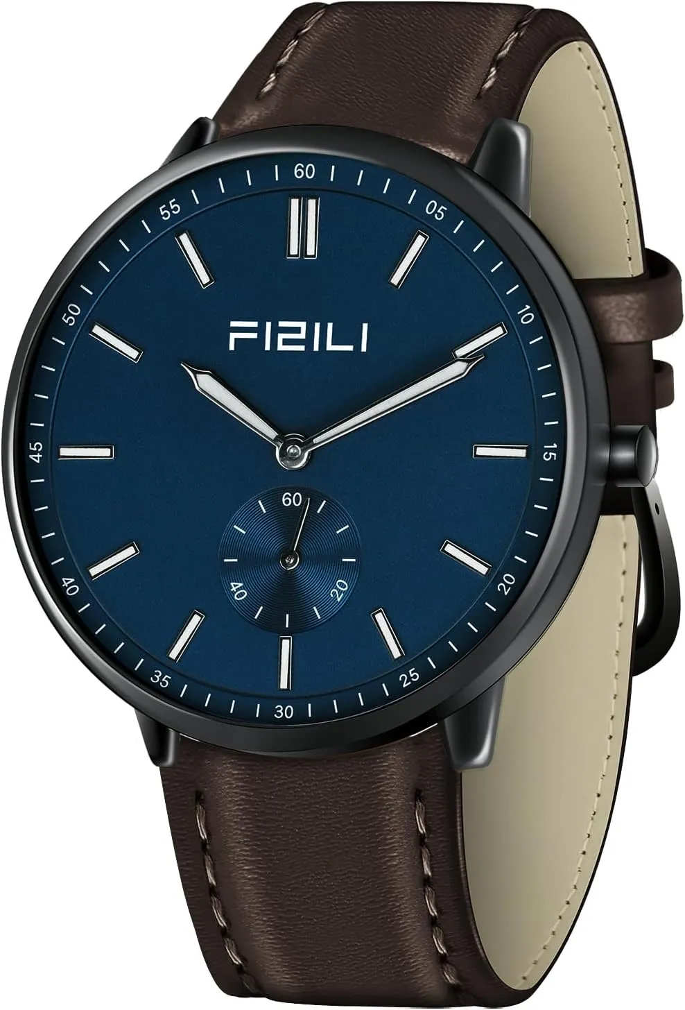 Watch Mens Watches Fashion Minimalist Ultra-Thin Watches for Men Waterproof Luminescent Hands Leather Strap