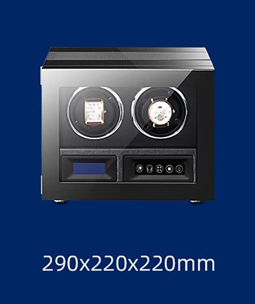 Watch Winder Automatic Watches Piano Baking Paint Luxury Mechanical Watch Storage Case with Quiet Motor Soft Flexible Pillows Watch Display Box (2 0)