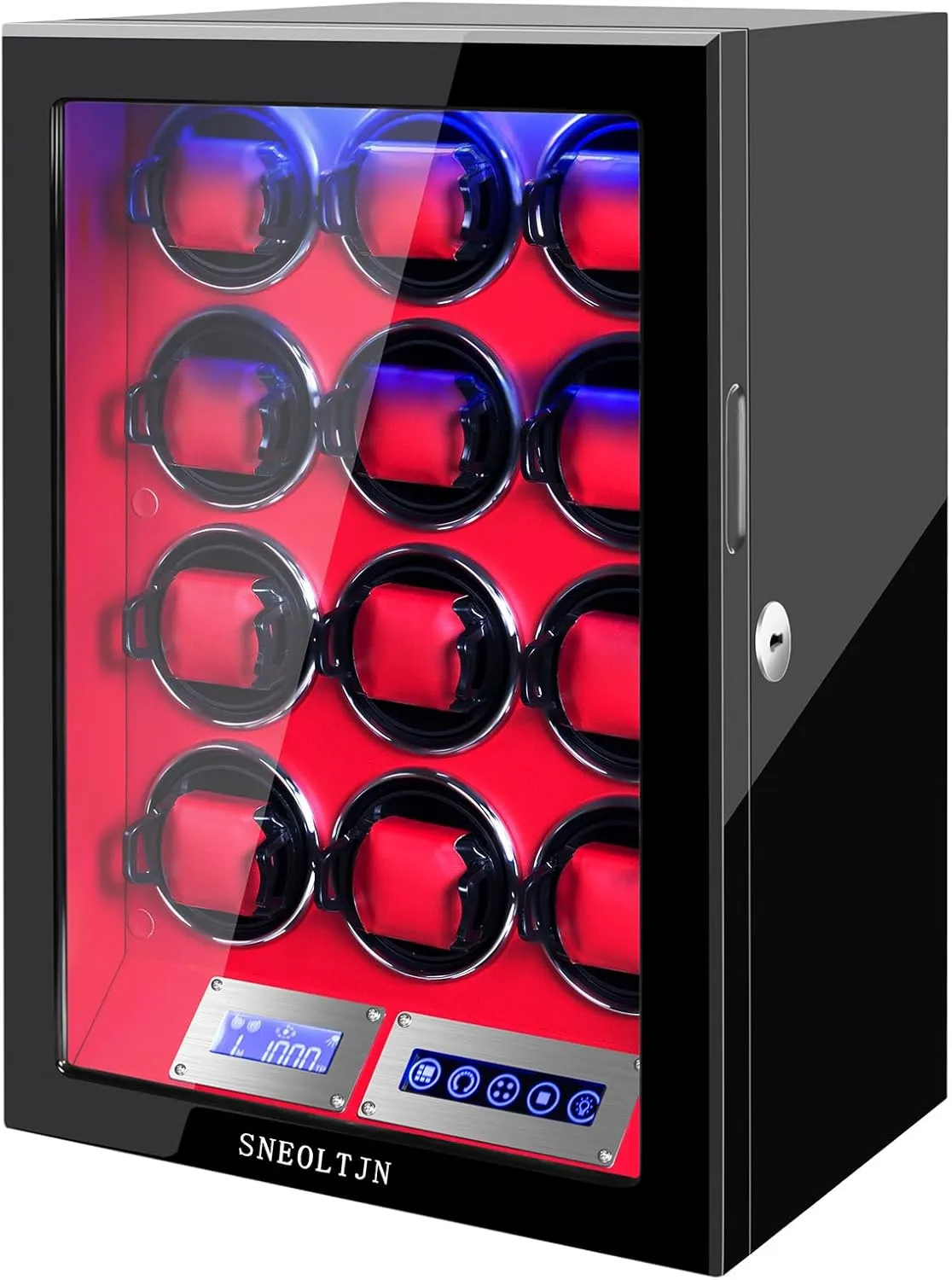 Watch Winder for 6/9/12 Slots Automatic Watches,Ultra-Quiet Japanese Motors, Built-in LED Illumination and LCD Touchscreen Control