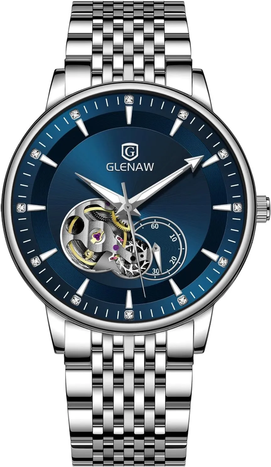 Watches for Men Tourbillon Skeleton Luminous Luxury Mechanical Self Winding Men's Wrist Watch Waterproof