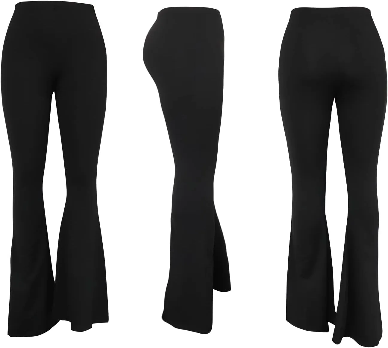 Women High Waisted Fit Flare Ethnic Paisley Floral Bell Bottoms Yoga Pants Flared Leggings
