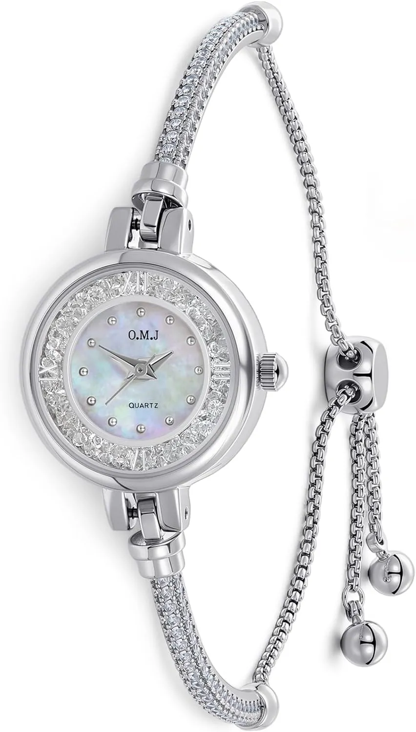 Women Quartz Watch Bracelet Watches with Crystals Waterproof Analog Fashion Luxury Dress Wristwatch for Women Wife Birthday Christmas Gifts