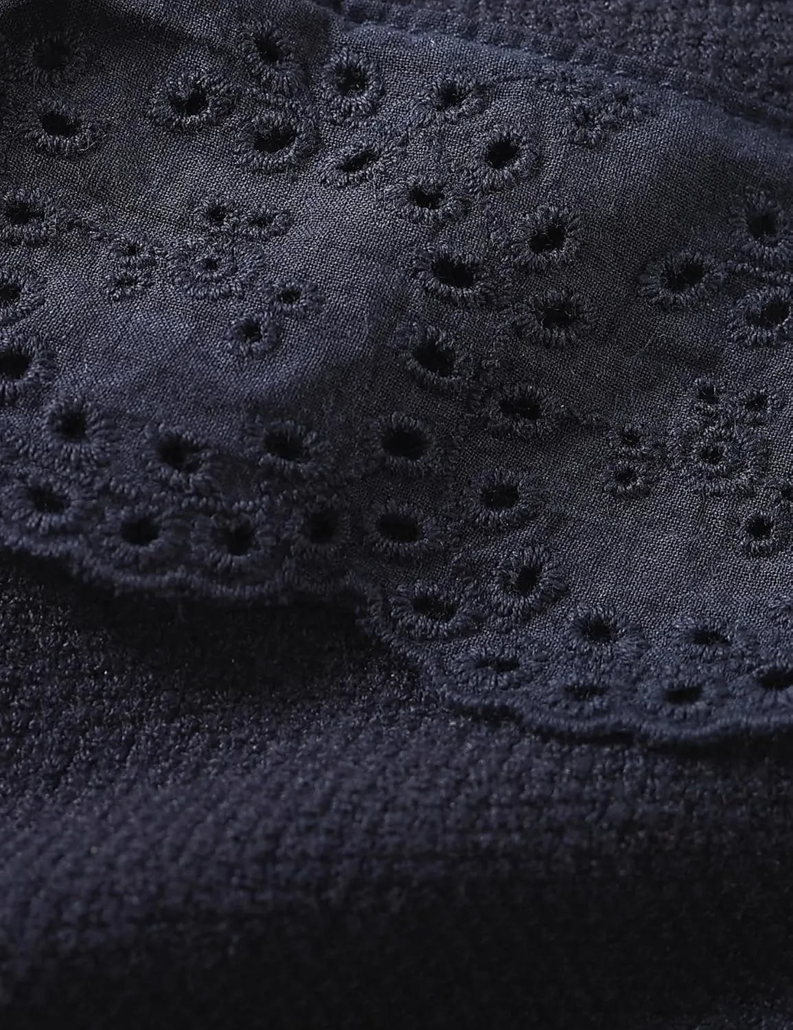 Women Tops Casual Solid Lace Crewneck Long Sleeved Knit Sweater