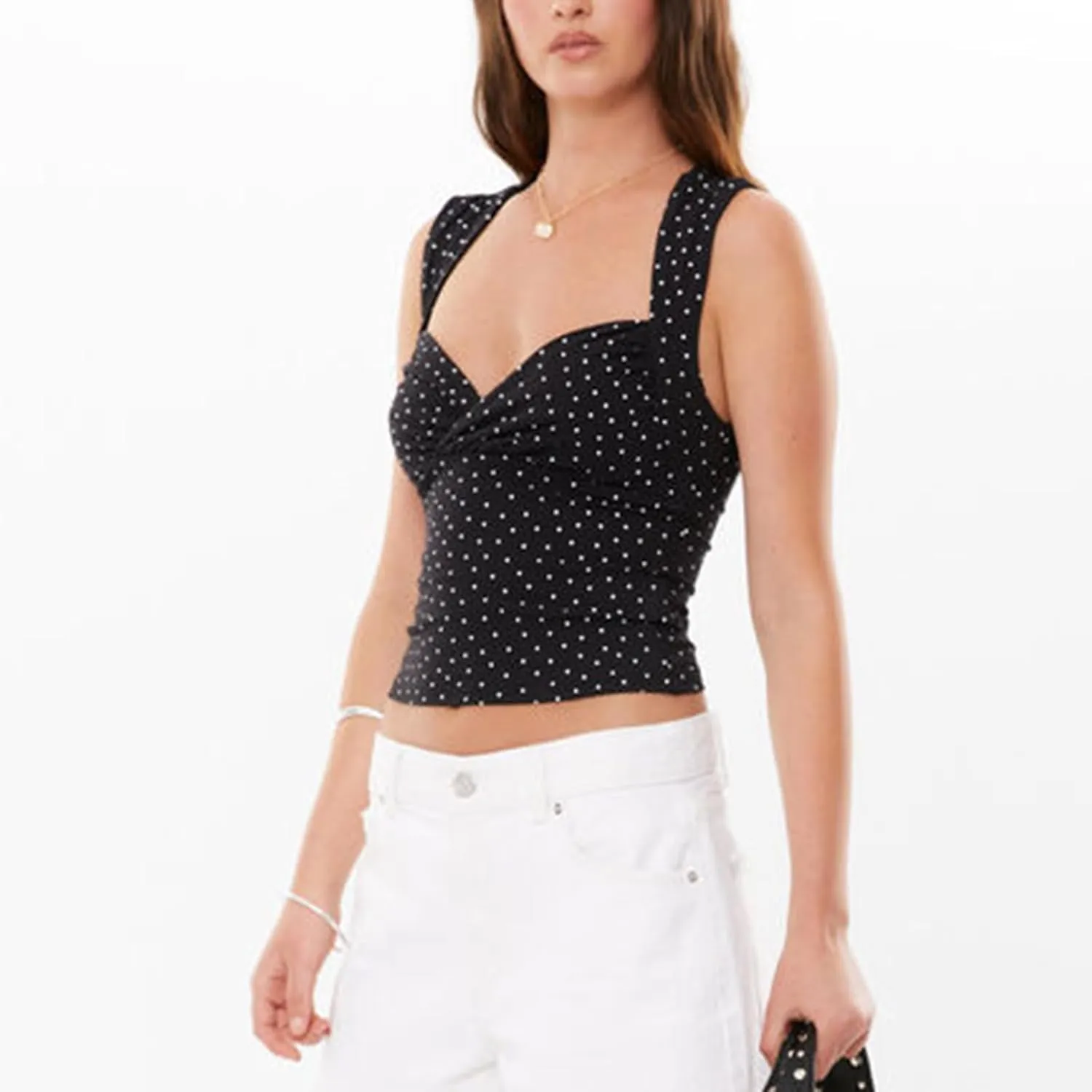 Women Y2k Corset Tank Top Sexy Sleeveless Sweetheart Neck Fitted Crop Camisole Bustier Summer Silk Satin Vest Shirts