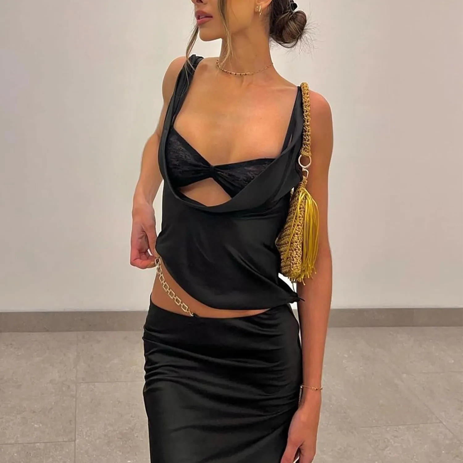 Women Y2k Corset Tank Top Sexy Sleeveless Sweetheart Neck Fitted Crop Camisole Bustier Summer Silk Satin Vest Shirts